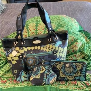 Spartina 449 large tote, wallet and coin purse.